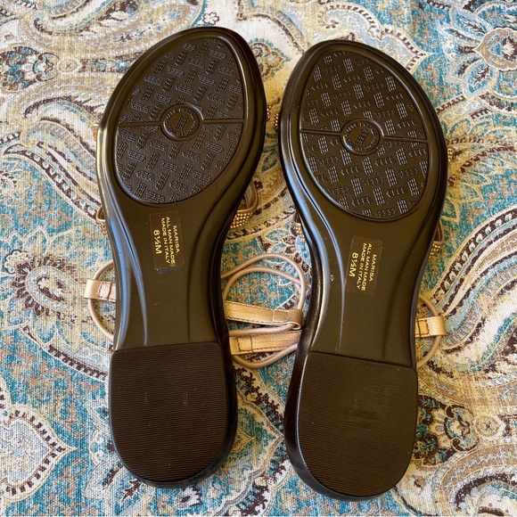 Italian Shoemaker Gold Rhinestone sandal NEW 8.5 - Picture 7 of 9